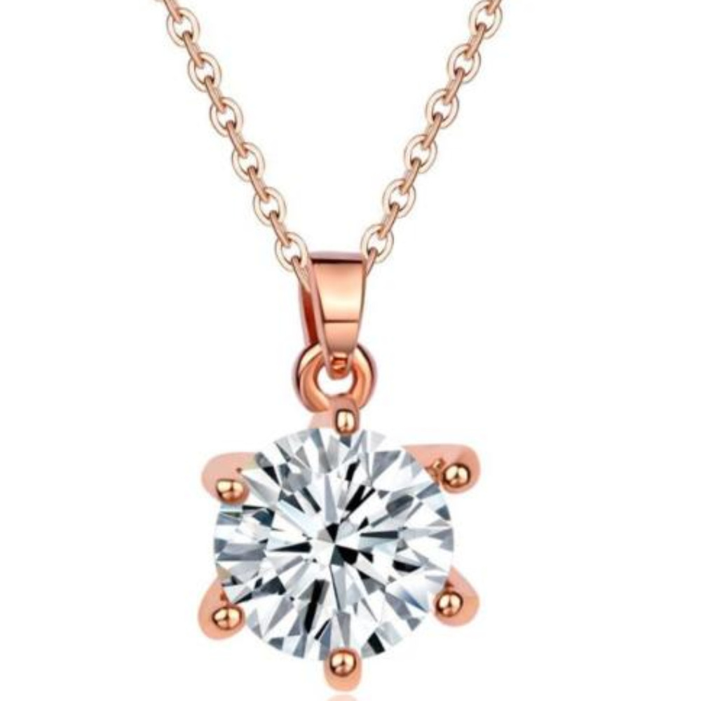 🌹 9K Rose Gold Filled & CZ Necklace🌹